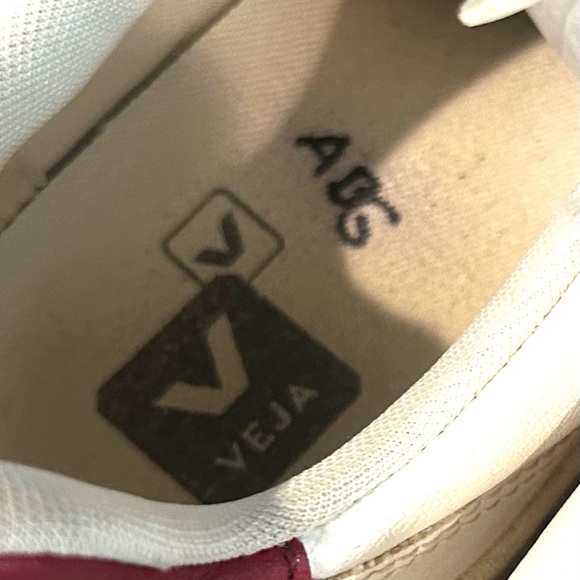 Veja V-10 White Orange Red Casual Lace Up Shoes Sneakers Women's Size US 7 - Picture 5 of 7